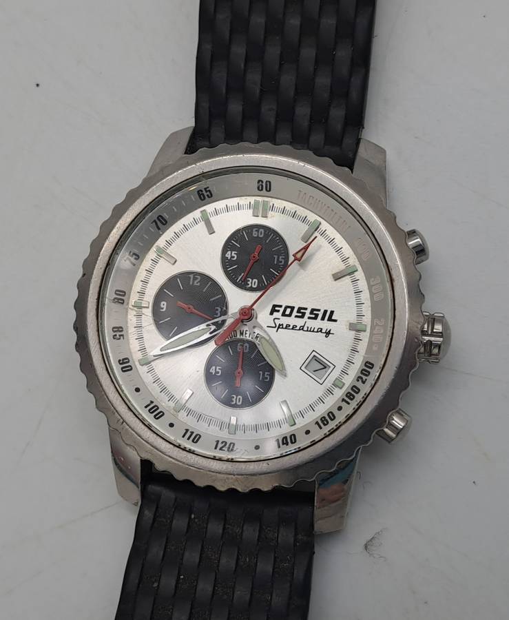 Pre-Owned Fossil Blue Speedway Mens Quartz 100m Watch -