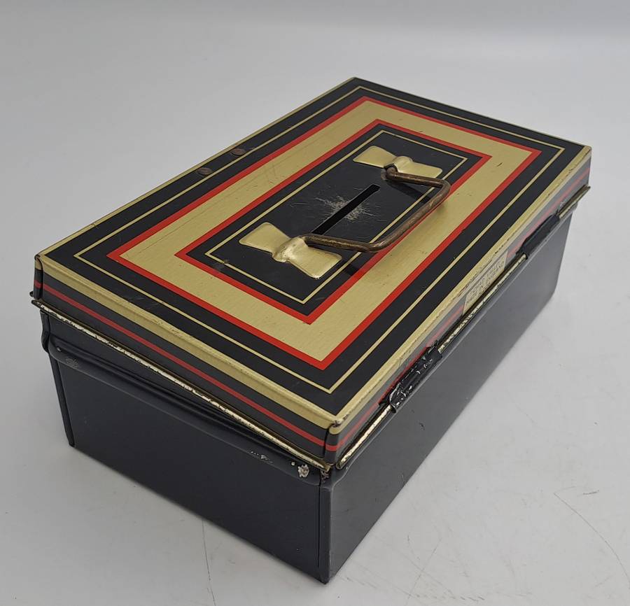 Vintage 1950's "Chad Valley" M.206 Money Tin with Key -Made in England