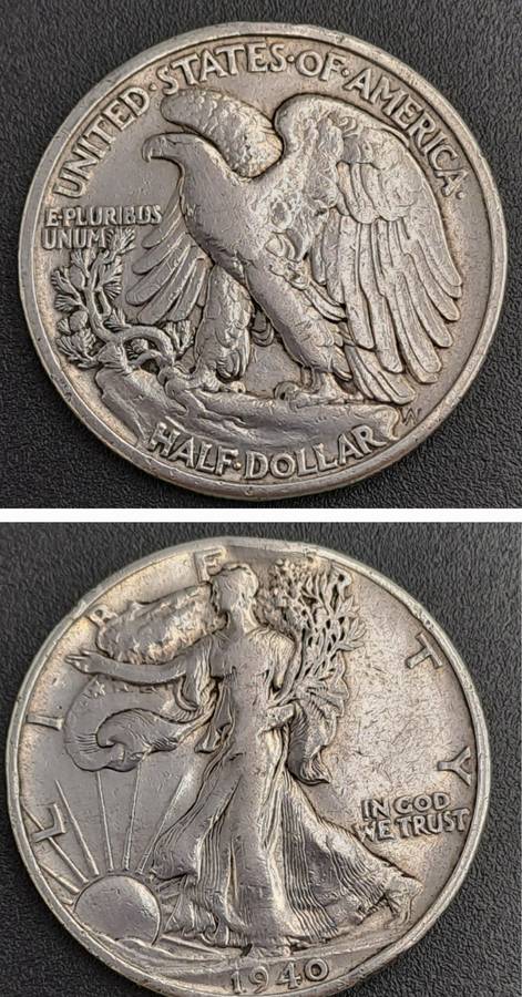 1940 United States (.900 Silver)  ½ Dollar "Walking Liberty Half Dollar"