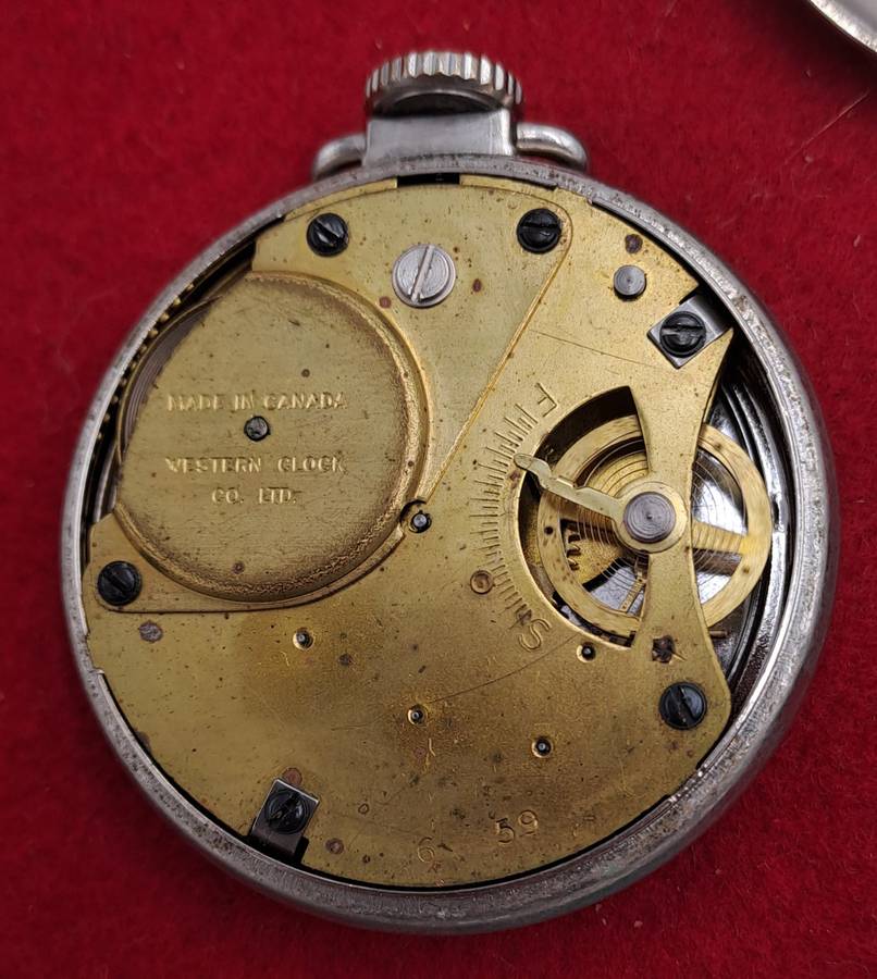 Vintage 1950's Westclox ZOBO Pocket Watch made in Canada - Working