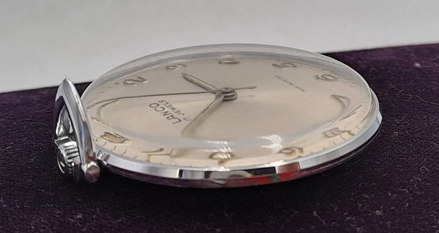 Vintage Swiss Lanco Mechanical pocket watch 17 Jewels - Shock Protected -Excellent Condition-