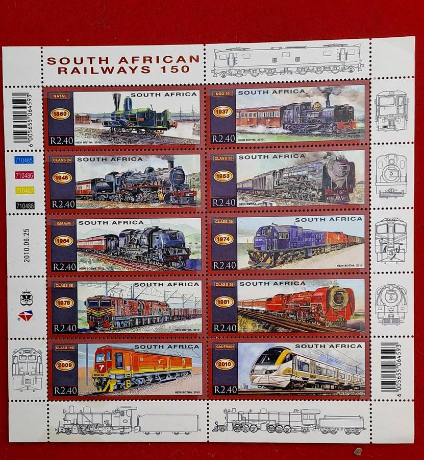 South Africa Stamps - RSA 2010 Railways Trains