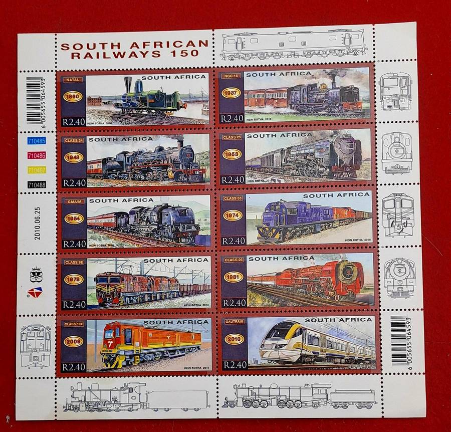 South Africa Stamps - RSA 2010 Railways Trains
