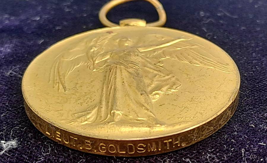 WWI British Victory Medal Awarded to Lieut. B.Goldsmith