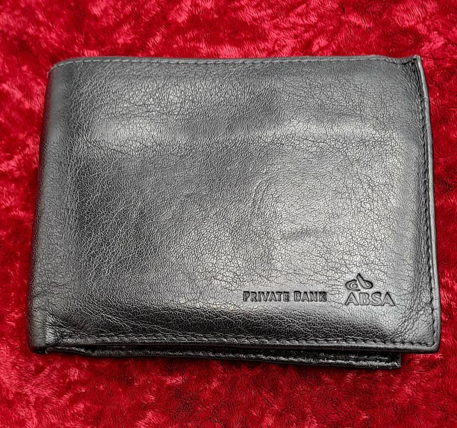 Pre-Owned Men's Black Leather Wallet Branded ABSA PRIVATE BANK