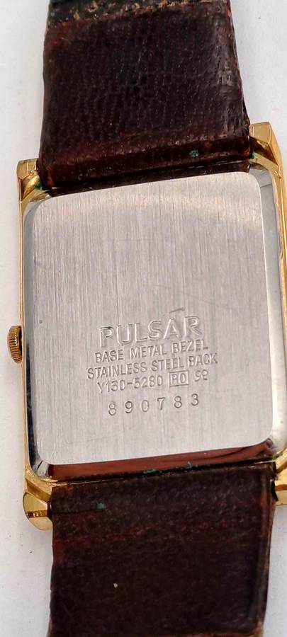 Pre-Owned Vintage Pulsar Tank Y130-2580 Watch -Working -Japan Movt. Unisex