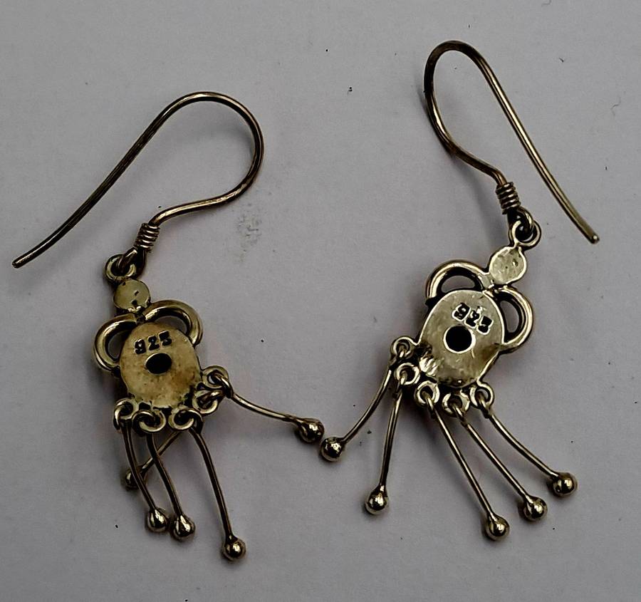 Vintage Sterling Silver Earrings with Amethyst Gemstones
