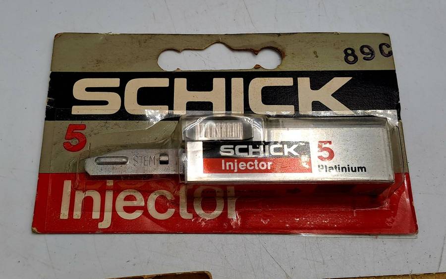 3 Vintage Packages with Schick Razor Blades with Injectors 15 Blades in Total still Sealed.