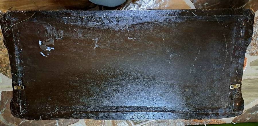 Vintage 1938-1940 Syroco "Voortrekker Wagon Train" wood Carving Wall Plague By Vadim Ivanoff
