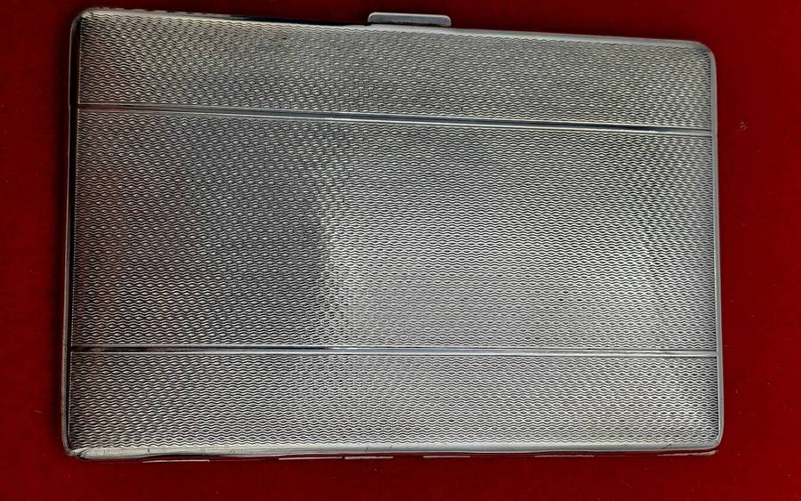 Vintage 1950`s Silver Plated Cigarette Case from Yeoville Boys school -engraved