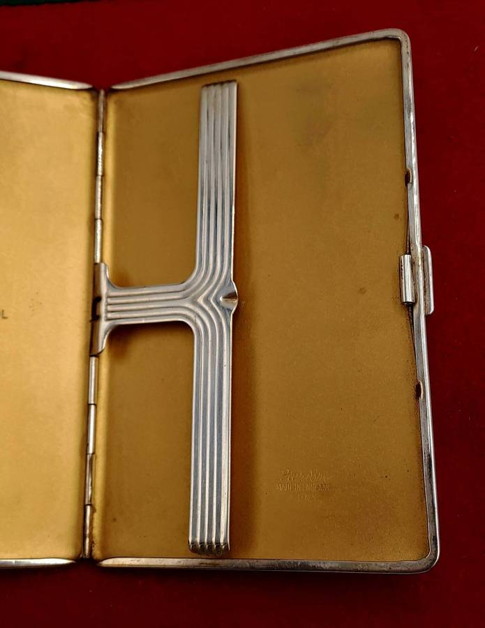 Vintage 1950`s Silver Plated Cigarette Case from Yeoville Boys school -engraved