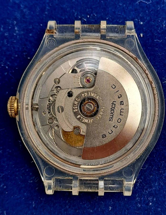 Original Pre-Owned Swiss Swatch Copper Rush Automatic Watch AG1992-Working