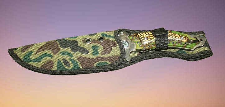 Pre-Owned USA Saber Survival Knife with Canvas Sheath