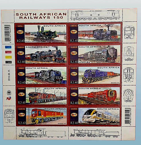 South Africa Stamps - RSA 2010 Railways Trains