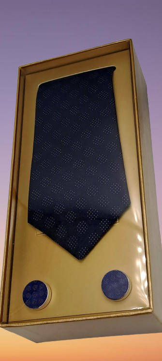 Navy Ted Baker London Designer Tie and Cufflink set