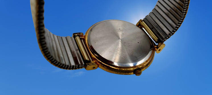 Pre-Owned Gold Tone Mens Lanco Quartz watch -Working