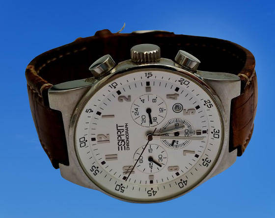 Pre-Owned Esprit Equalizer Chrono Quartz White Dial Mens Watch