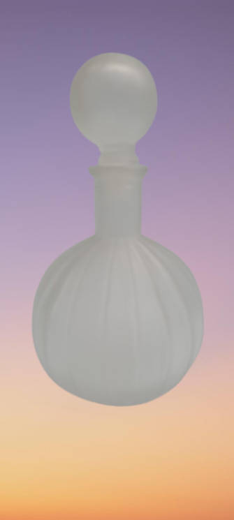Vintage 1960's Empoli Glass Bottle with Stopper,made in Italy,