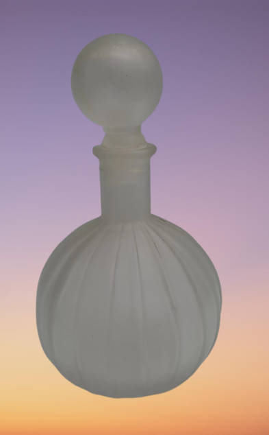 Vintage 1960's Empoli Glass Bottle with Stopper,made in Italy,