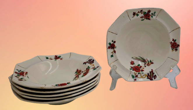 6 Vintage Royal Venton Ware Desert Bowls John Steventon & Sons