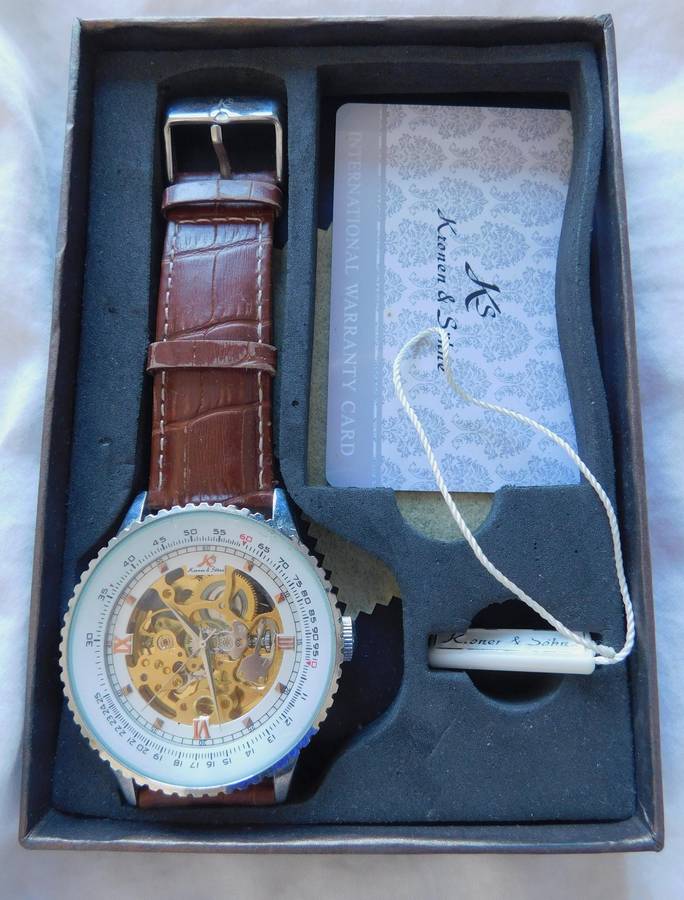 KRONEN & SOHNE  - Men's ROMAN SKELETON Kinetic... [MENS WATCH]