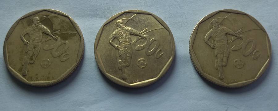 50 Cent RSA Soccer 2002 coin