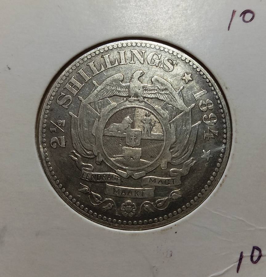 ZAR 1894 2 1/2 Shilling