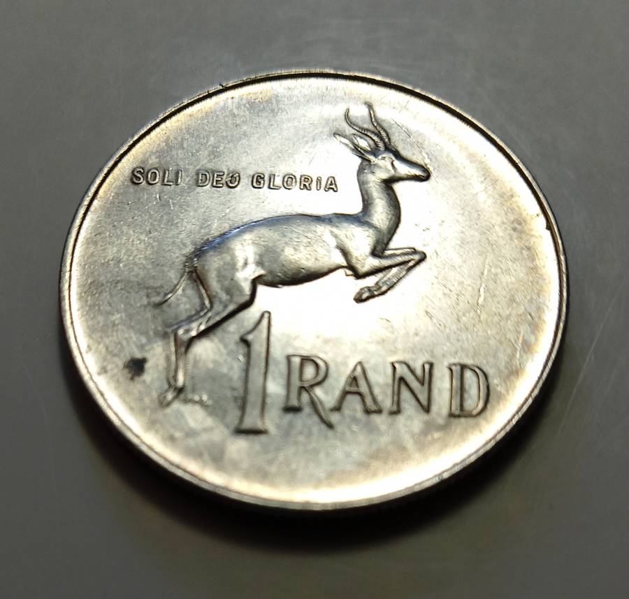 1966, RSA 1 Rand, Silver "Afrikaans" XF/ UNC ?