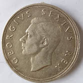 1948 SA Union silver 5 shillings (crown) coin - 80% Silver
