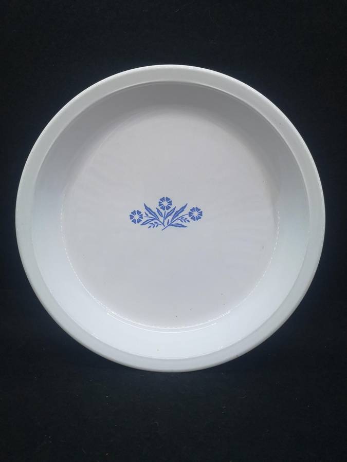 Corningware pie plate blue cornflower