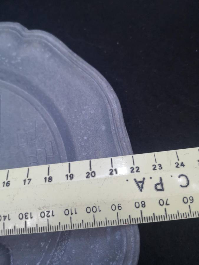 Vintage pewter plate