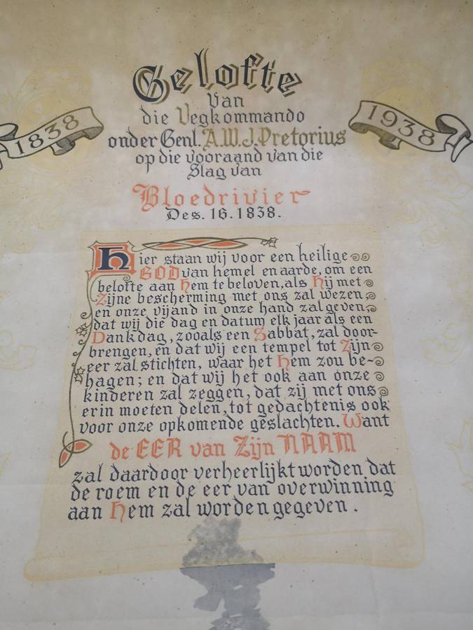 Vintage document - Battle of Blood River 1938 Slag van Bloedrivier plakaat