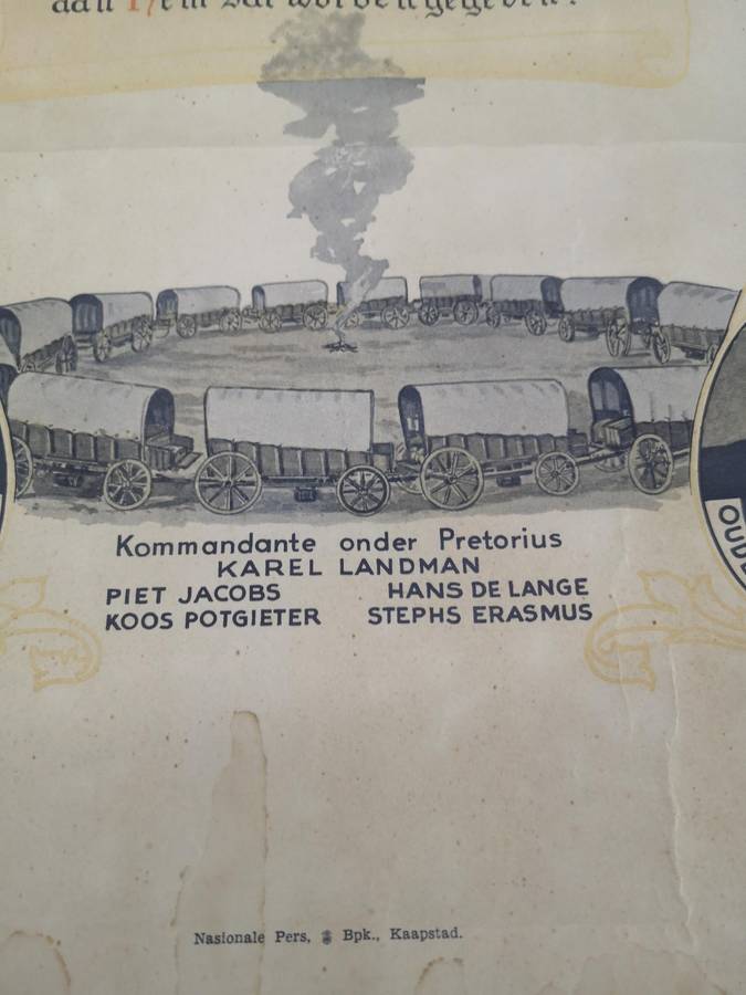 Vintage document - Battle of Blood River 1938 Slag van Bloedrivier plakaat