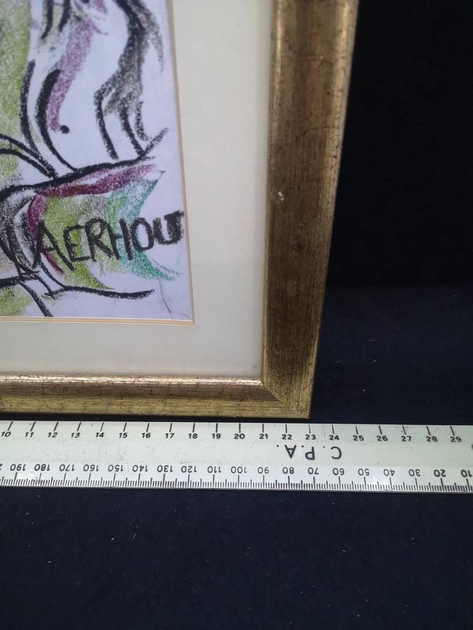 Small framed Claerhout pastel