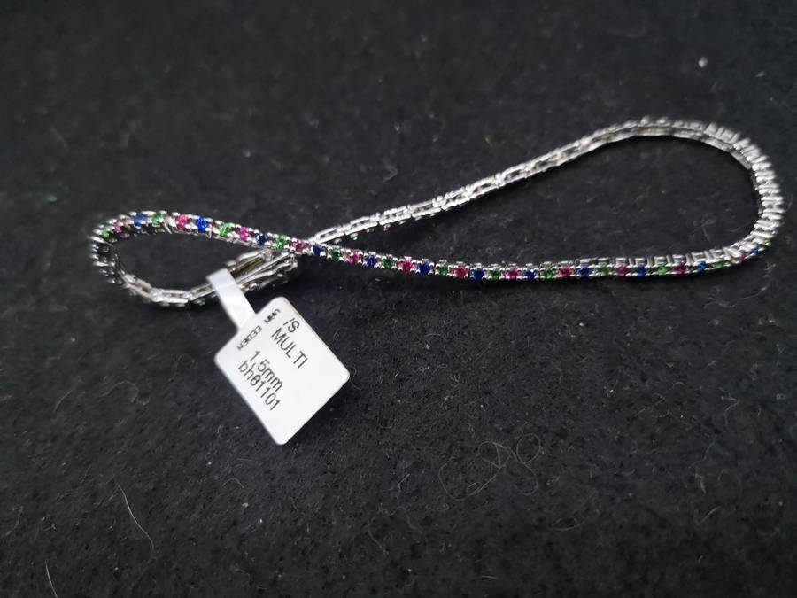 925 Silver rainbow bracelet