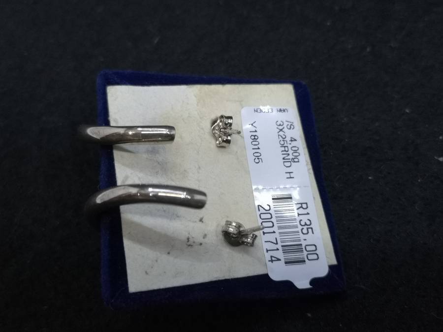 925 Silver earrings round hoop