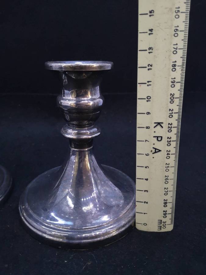 Pair Candle sticks silver