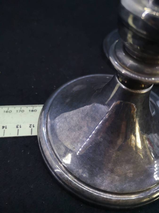 Pair Candle sticks silver