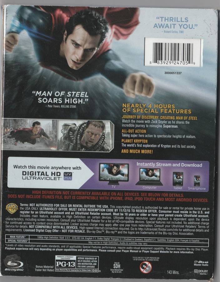Man of Steel (Blu-Ray)