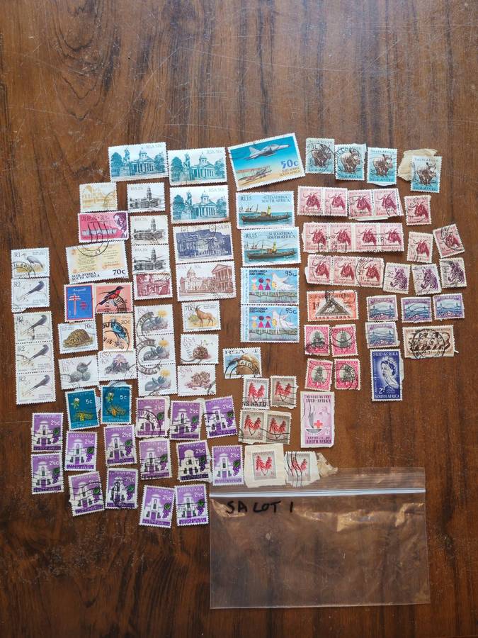 Large lot of vintage South Africa stamps
