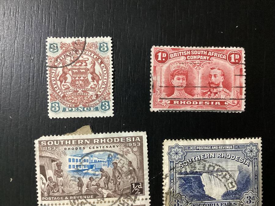 Southern Rhodesia British South Africa Rhodesia stamps lot