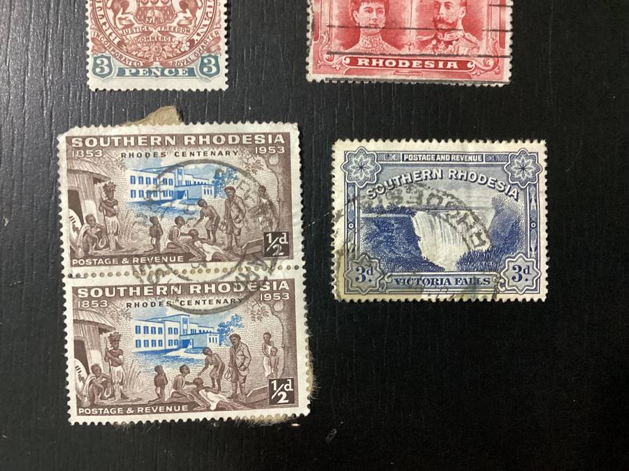 Southern Rhodesia British South Africa Rhodesia stamps lot