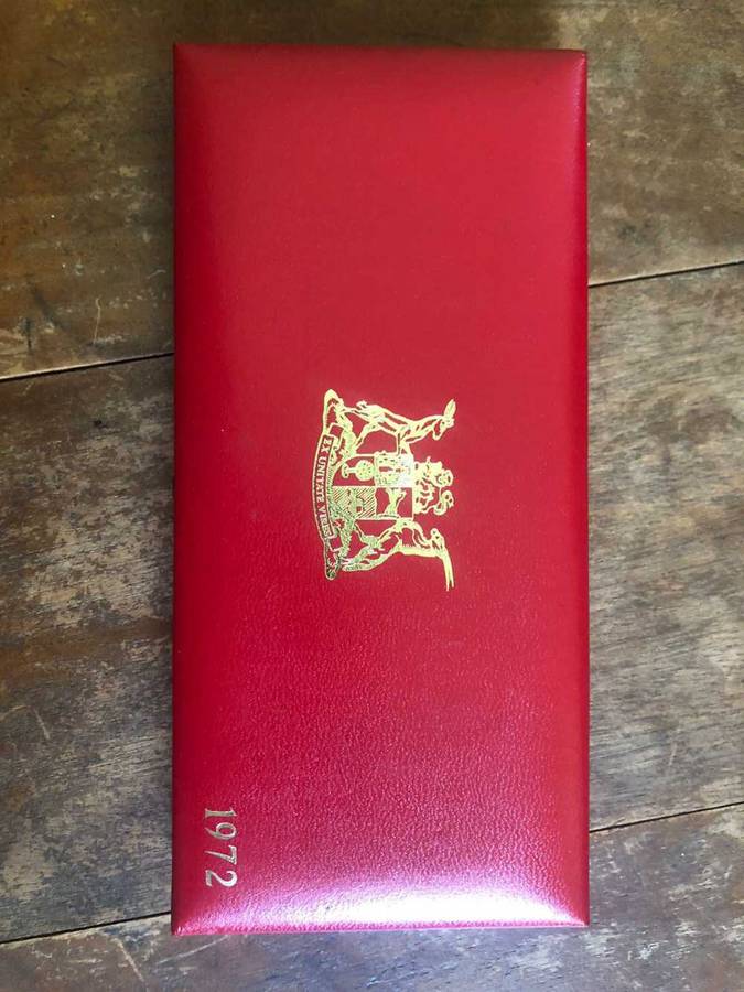 South Africa.1972 proof set with silver R1 no gold