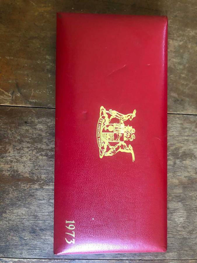 South Africa.1973 proof set with silver R1 no gold