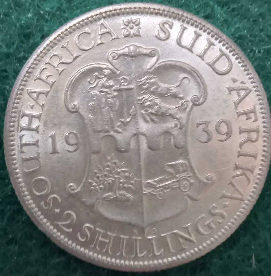 South African 1939 union 2 shillings