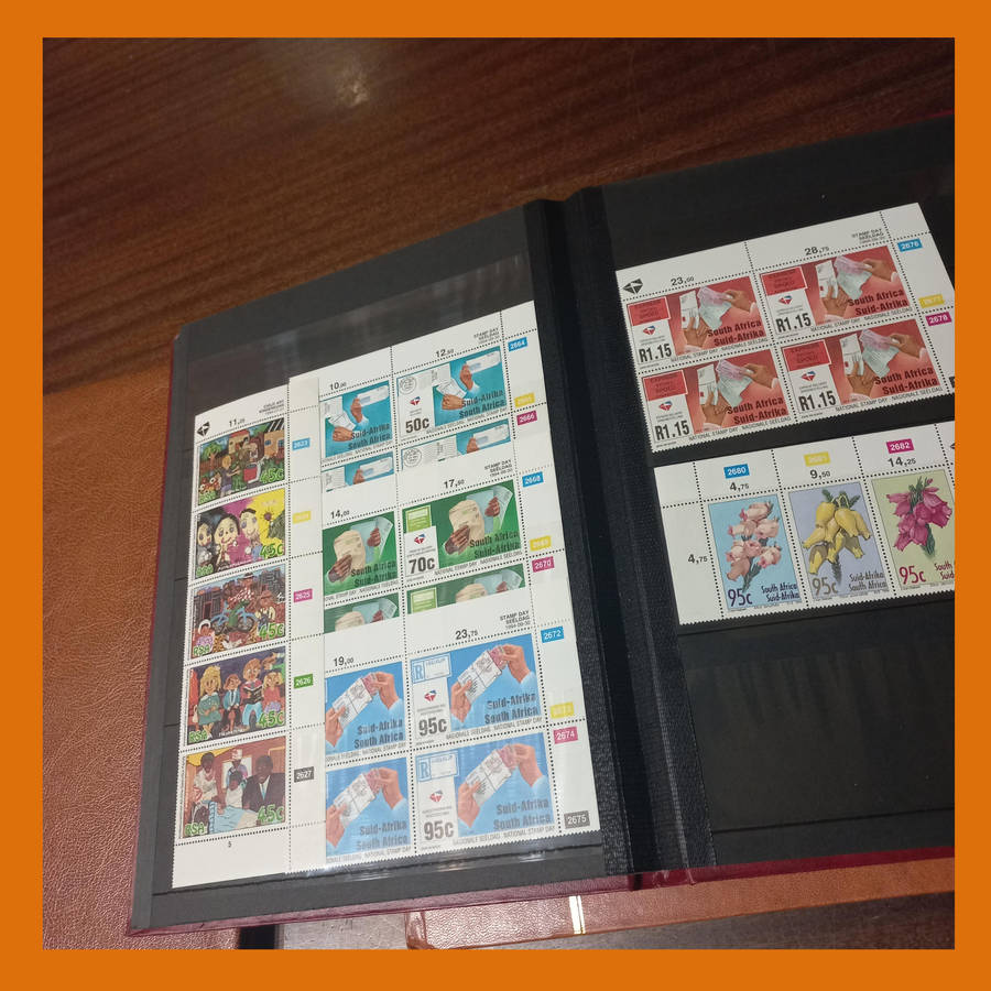 South Africa Republic Control Blocks  3 Stock Book Albums (1980s to 1995)