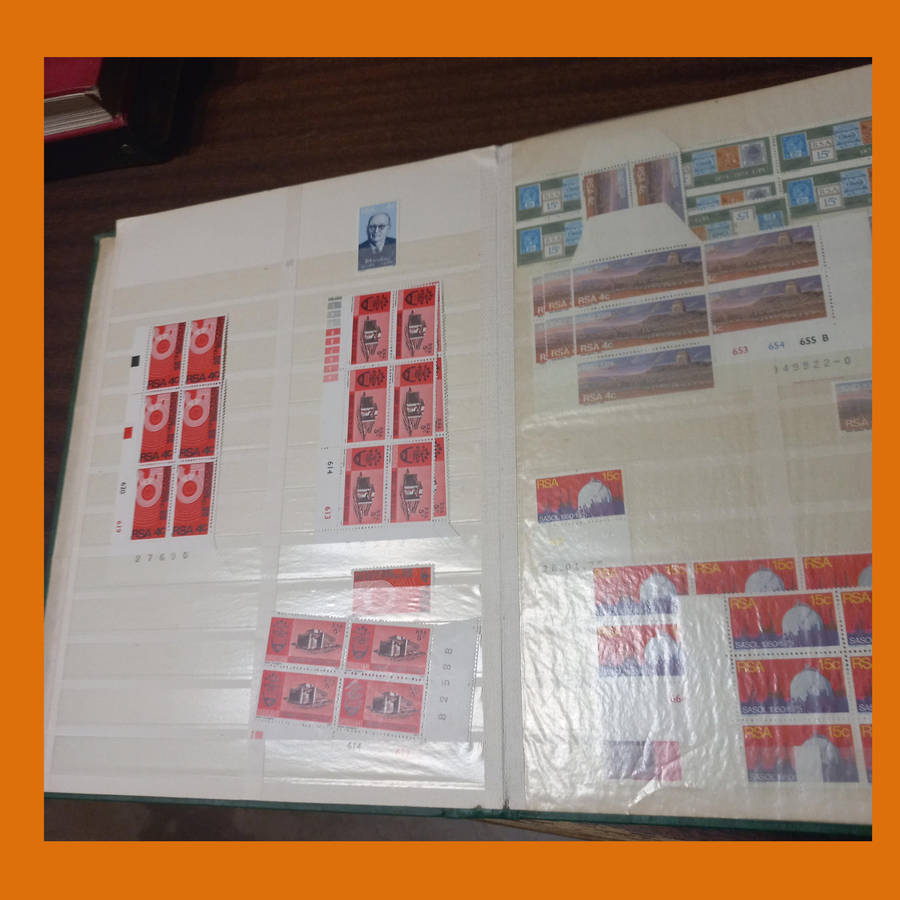 South Africa Republic 1970s Control Blocks and Singles in 16-Page Stock Book