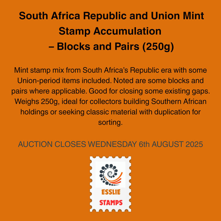 South Africa Republic and Union Mint Stamp Accumulation  Blocks and Pairs (250g)