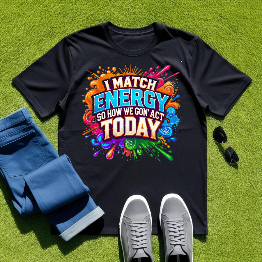 PSYCHODELIC - I match energy so how we gon' act today - Unapologetically You - Unisex Crew Neck Tee