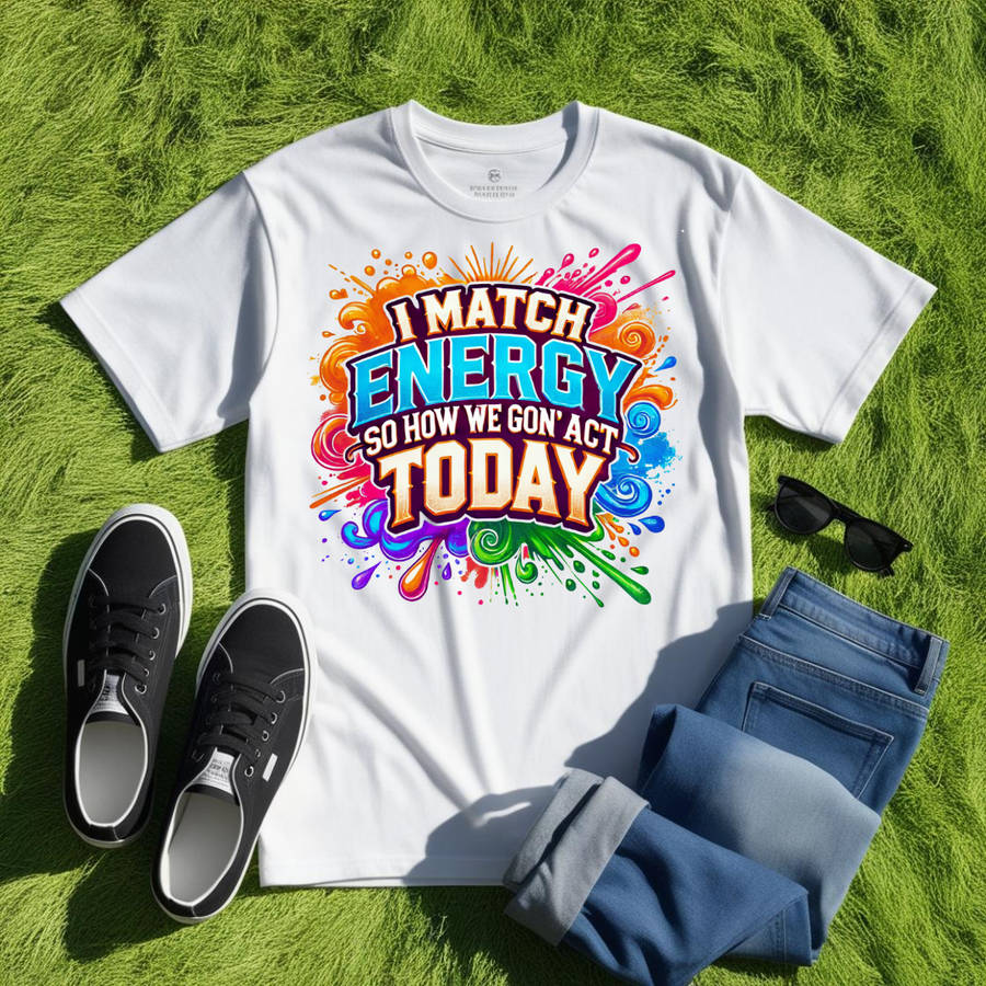 PSYCHODELIC - I match energy so how we gon' act today - Unapologetically You - Unisex Crew Neck Tee